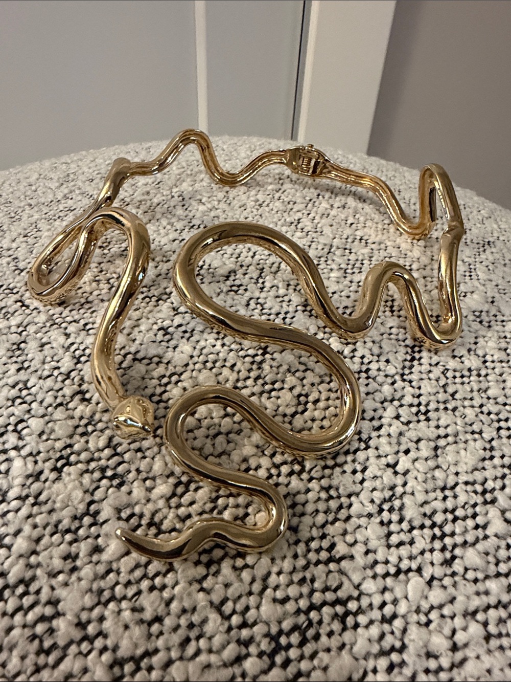 NWOT Gold Snake-Style Statement Necklace - Women's Fashion Jewelry